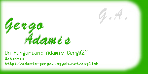 gergo adamis business card